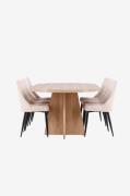 Venture HomeBootcut-ruokapöytä ja Leone-ruokapöytätuoliBeigeRuokailury...
