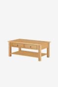 Loft24Sohvapöytä, jossa on 2 laatikkoa, mäntyinen InesRuskeaSohvapöydä...