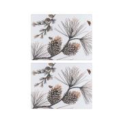 Åry Home Pine Cone pöytätabletti 2-pakkaus Cotton white