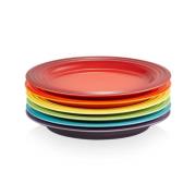 Le Creuset Le Creuset Signature -lautanen 22 cm, 6-pakkaus Rainbow