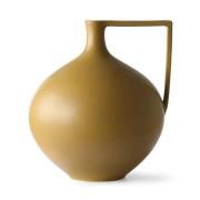HKliving Ceramic Jar maljakko L 26,5 cm Mustard