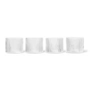 ferm LIVING Ripple lasi matalat 4-pack Clear