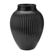 Knabstrup Keramik Knabstrup maljakko uritettu 20 cm Musta