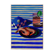 Paper Collective Shrimp & Stripes -juliste 30 x 40 cm