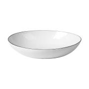 Broste Copenhagen Salt kulho 23x19,5x5 cm White-black rim