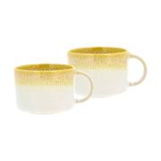 Villa Collection Styles korvallinen muki 16 cl 2-pakkaus Yellow-cream ...