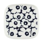 Marimekko Pikkuinen Unikko lautanen 10x10 cm Dark blue-white