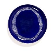 Serax Ottolenghi Feast lautanen M Ø22,5 cm 2-pakkaus Dark blue stripes...