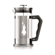 Bialetti Preziosa kahvipuristin 8 kuppia Silver-musta