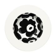 Marimekko Unikko syvä lautanen Ø20 cm White-black