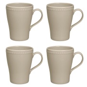Scandi Living Dots muki 35 cl 4-pakkaus Beige