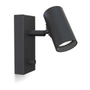 Belid Tyson seinälamppu Ø5,5 cm Musta rakenne