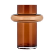 Lyngby Glas Tube maljakko lasi 20 cm Amber