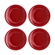 Scandi Living Dots asetti 22 cm 4-pakkaus Punainen