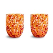 Byon Messy lasi 30 cl 2-pack Punainen-oranssi