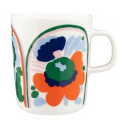 Marimekko Karuselli muki 25 cl White-light blue-orange