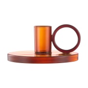 Muurla Loop kynttilänjalka Ø11 cm Amber