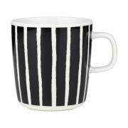 Marimekko Piccolo muki 4 dl Musta-valkoinen