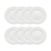 Rörstrand Swedish Grace jälkiruokalautanen Ø17 cm 8-pakkaus - Lumi (va...