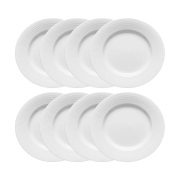 Rörstrand Swedish Grace lautanen Ø24 cm 8-pakkaus - Lumi (valkoinen) S...