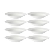 Rörstrand Swedish Grace syvä lautanen Ø25 cm 8-pakkaus - Lumi (valkoin...