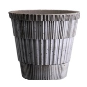 Bergs Potter Atlas raw ruukku aluslautasella Harmaa, Ø14 cm