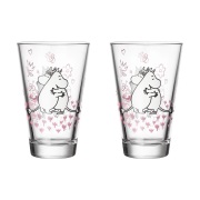 Moomin Arabia Kärlek Muumi-lasi 2-pack kirkas