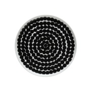 Marimekko Räsymatto lautanen Ø 20 cm musta-valkoinen