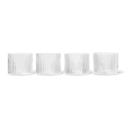 Ferm Living Ripple lasi matalat 4-pack Clear