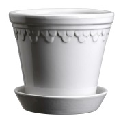 Bergs Potter Københavner ruukku lasitettu Ø14 cm Mineral White