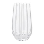 Broste Copenhagen Stripe juomalasi 55 cl Clear-white stripes