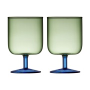 Lyngby Glas Torino viinilasi 30 cl 2-pakkaus Green-blue