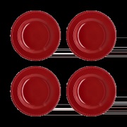 Scandi Living Dots lautanen 28 cm 4-pakkaus Punainen