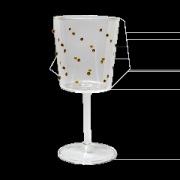 Olsson & Jensen Venetsia viinilasi Meripihka pilkut