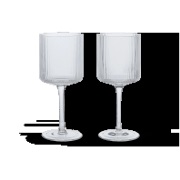 Ferm Living Ripple valkoviinilasi 26 cl 2-pakkaus Clear