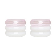 Design Letters Bubble kynttilälyhty Ø5,6 cm 2-pakkaus Milky white-pink