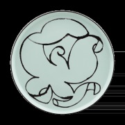 Marimekko Pistilla lautanen Ø20 cm Mint-musta