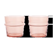 Ferm Living Boya juomalasi matala 30 cl 2-pack. Blush