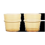 Ferm Living Boya juomalasi matala 30 cl 2-pack. Keltainen