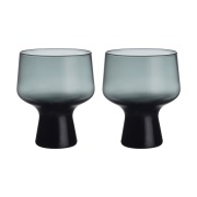 Iittala Solare lasi jalalla 29 cl 2-pack. Teräksenvärinen.
