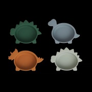 Liewood Iggy silikonikulho 4 osaa Dino blue multi mix