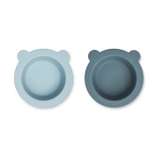 Liewood Peony kulho imukupilla Ø16 cm 2 osaa Sea blue-Whale blue