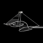 101 Copenhagen Ghost Chandelier big kattolamppu Chrome