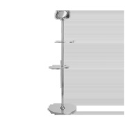 Hilke Collection Ninfea Alta kynttilänjalka 35 cm Nikkelöity messinki.