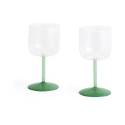 HAY Tint viinilasi 25 cl 2-pack Clear-jade light green-jade dark green