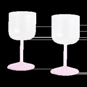 HAY Tint viinilasi 25 cl 2-pack Clear-jade light pink-light pink