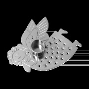 Pluto Design Lisa Larson Hanna kynttilänjalka Hopea