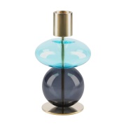 Holmegaard Bubble kynttilänjalka 14 cm Blå-smoke