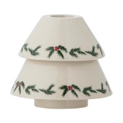 Bloomingville Berry kynttilänjalka Ø10 cm Valkoinen