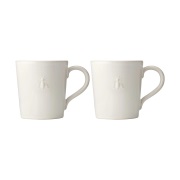 La Rochère Abeille keramiikkamuki 2-pack Valkoinen